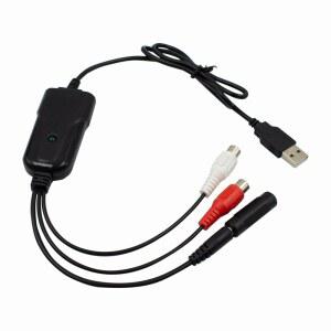 WIISTAR USB2.0 오디오 캡처 카드 RCA 웨이브 노트북용 96KHZ USB - /R+3.5MM 포노 L 최대 MD 플레이어 테이프 CD /MP3