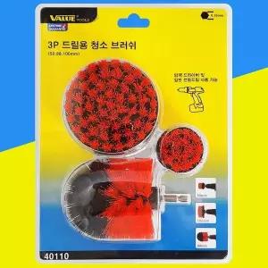 청소드릴솔 욕실타일 브러쉬 전동바닥솔 3P