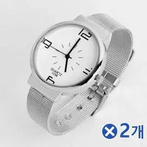 TBZ 캐주얼 베이직 여성 메탈손목시계-화이트x2개 졸업선물