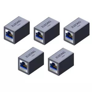ZUZONG 0GB RJ45 커 이더넷 Cat8/Cat7/Cat6a/Cat6/Cat5e/Cat5 케이블 익스텐더 어댑터용 0Gbps 인라인 PC 라우터 모뎀 PS5 여성용(5 5