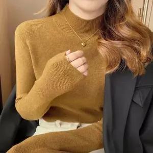 얇지만 따뜻한 터틀넥 목폴라(옐로우)-WD6948B