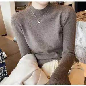 얇지만 따뜻한 터틀넥 티셔츠(Dark Brown)-WD69489