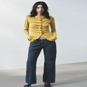 ZARA 드레이프 니트 재킷 - 머스터드 3920/252/305 276706