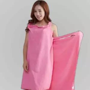 여성 호텔가운 샤워가운 핑크 목욕