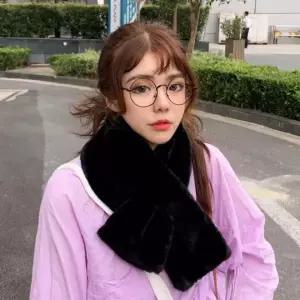 [하프클럽/]여성 털 머플러 숏목도리 넥워머