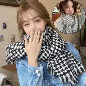 [하프클럽/]하운드무늬 숄 머플러 빈티지 남녀 목도리