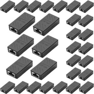 OseTub RJ45 커 이더넷 익스텐더 커넥터 Cat7 Cat6 Cat5e 케이블용 인라인 암-암 케이블 어댑터(30팩) 30 Pack