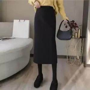 [하프클럽/]허리밴딩 롱스커트 여성 가을 스커트 꽉핏
