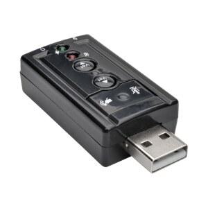 TRIPP LITE, USB 외장 사운드 카드 가상 스피커 7.1 채널 마이크 (U237-001)