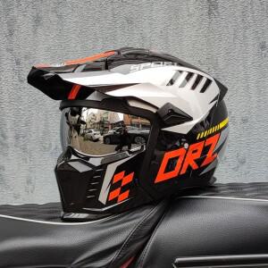 ORZ 스트리트 파이터 오토바이 헬멧 분리형 조합 레트로 헬멧 ECE DOT 인증 풀 페이스 Cascos para moto