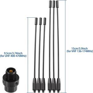 듀얼 밴드 VHF/UHF 차량용 무전기 안테나 136-174mHz 400-470MHz 접지판 마그네틱 베이스 마운트  휩 포함