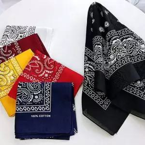 페이즐리 패턴 반다나 여행 손수건 스카프 2개