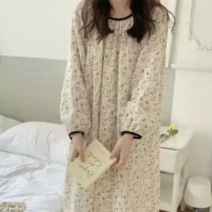 로맨틱 여성 레이스 빅사이즈 긴팔 파자마