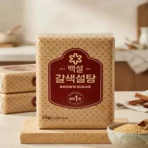 백설 갈색 설탕 3kg 4봉