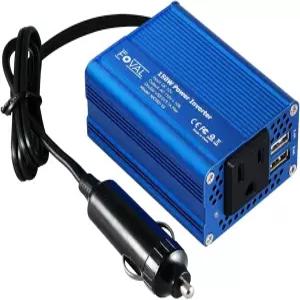 노트북 컴퓨터용 3.1A 듀얼 USB 자동차 충전기가 장착된 FOVAL 150W 파워 인버터 12V DC 110V AC 컨버터