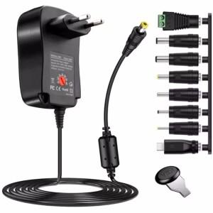 30W 어댑터 3V 4.5V 5V 6V 7.5V 9V 12V 조절 가능 전압 전원 어댑터 EU/US USB 범용 충전기 공급 변환기 (8