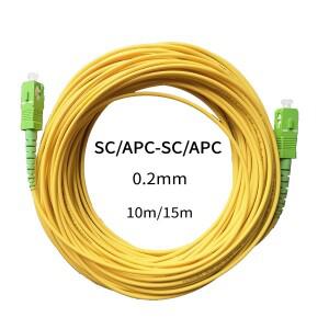 광섬유 케이블 8M/15M 단일 모드 FTTH LSZH SC/APC-SC/APC 직경 2.0mm 광섬유 케이블 연장 코드 Fibra opti