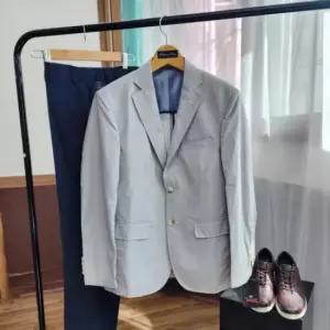 콤비자켓 중년 남성 h은 봄가을 라이트 그레이 자켓