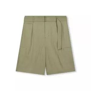 [정품] 비슬로우 CRINKLE BELTED ONE TUCK SHORTS OLIVE 1069665