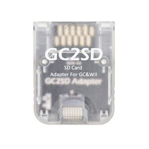 AREME GC2SD 마이크로 SD 카드 어댑터 TF WII 콘솔용 게임큐브 리더기 (투명)
