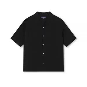 [정품] 비슬로우 CRINKLE TEXTURE HALF SHIRTS 블랙 1069765