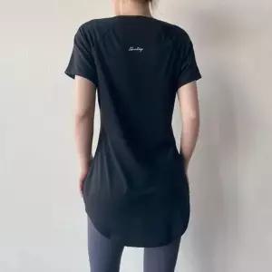 힙커버 커버업 요가 빅사이즈 필라테스 반팔 롱 티셔츠