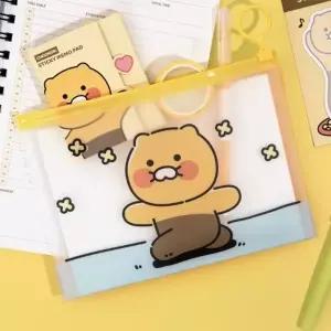 (옵션 본품)심플파우치 지퍼파우치 수납파우치 1p 휴대파우치 데일리파우치 카카오