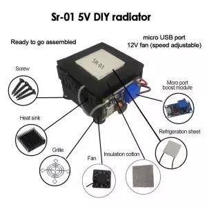 SR-01 5V DIY 휴대 전화 라디에이터 쿨러 반도체 냉동 시트 자동 태블릿 냉각 유물