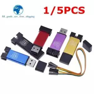 TZT 1/5PCS ST LINK Stlink V2 미니 STM8 시뮬레이터 다운로드 프로그래머 프로그래밍 arduino용 커버 A41