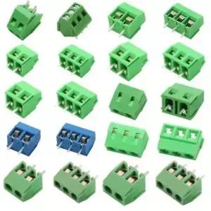 10/50PCS PCB 터미널 블록 커넥터 피치 5.0mm KF301 스트레이트 핀 2P 3P 나사 분류 키트