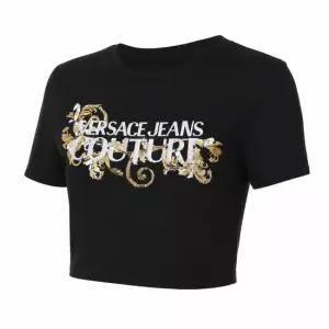 베르사체 Crystal Outline Barocco T-Shirt 78HAHC05 CJ02C G89) 크리스탈 아웃라인 바로코 티셔츠)