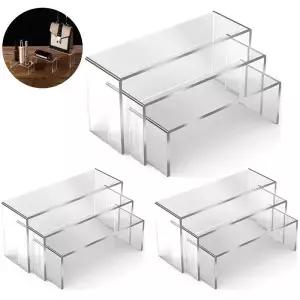 3/6/9Pcs 아크릴 디스플레이 스탠드 블라인드 박스 스토리지 선반 U 모양 경량 컵케익 홀더 디저트 쥬얼리