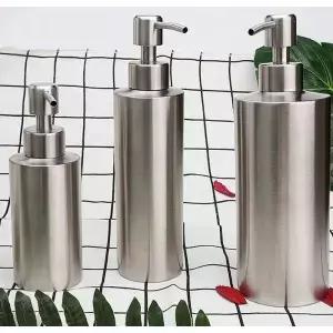304 스테인리스 스틸 로션 펌프 액체 비누 디펜서 병 젤 핸드 주방 욕실 250ml