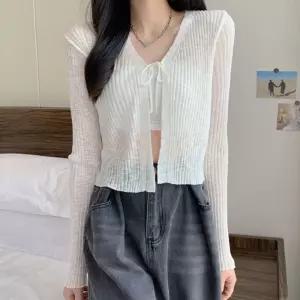 코디 카디건 용 여성 여름 얇은 썸머 숏 숄 세미크롭 비치 볼레로  [mEA9ED5]