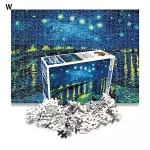 500P 명화 빈센트 반고흐 별이 흐르는 하늘의 론강 어린이퍼즐 (WF1DE03)