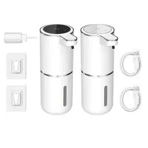 380ml 터치리스 액체 비누 디스펜서 폼 USB 벽걸이 형 스마트 디스플레이 자동 적외선 센서 핸드 와셔