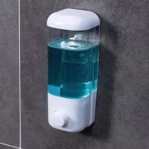 디펜서 벽걸이 형 샤워 로션 용기 액체 비누 펌프 핸드 워시 욕실 주방용 500ml