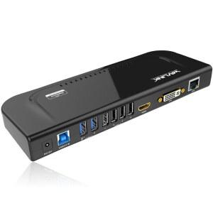 WAVLINK USB 3.0 및 C 유니버설 도킹 스테이션 듀얼 비디오 모니터 디스플레이 DVI HDMI VGA 기가비트 이더넷, 오디오, 노트북, 울트라북 PC용 포트 6개