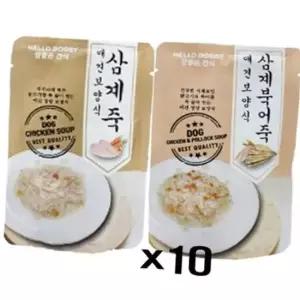 고단백 닭고기죽 애견 보양식 파우치 수제간식 80gX10