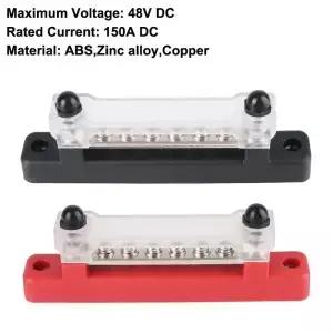 6 가지 방법 버스 바 배전 블록 전기 접합 회로 플러그 보트 트럭 RV 캐러밴 자동차 48V 150A DC