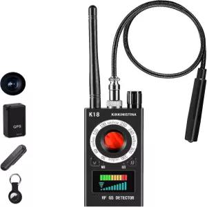 숨겨진 카메라 감지기 스파이 방지 GPS 추적기 RV 호텔 욕실 가정 및 사무실용 장치 블랙