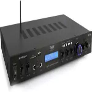 파일 블루투스 홈 시어터 앰프 - 서브우퍼 아웃 이지 노래방 듀얼 마이크 무선 스트리밍 MP3 플레이어 포함