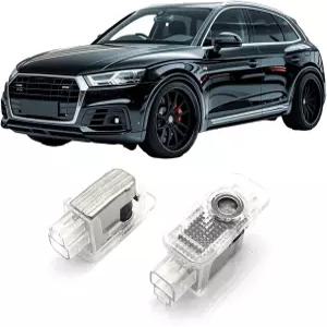 2Pc 네버 페이드 카 도어 라이트 프로젝션 퍼들 A3/A4/A5/A6/A8/Q3/Q5/Q7/R8/TT/RS/S3/S4/S5