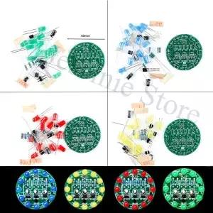 LED 원형 물 조명 생산 키트 기술 훈련용 납땜 연습 부품 DIY 전자 세트