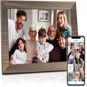 Canupdog 10.1 WiFi 디지털 액자 IPS 터치스크린 스마트 클라우드 16GB 저장 공간 월 마운트 가능 자동