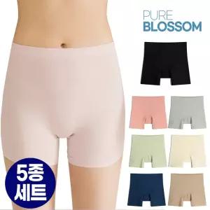 [5세트] 심리스 밀착 누디 드로즈 여성 사각 팬티
