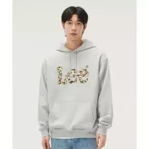 매장정품 리 LEE 카모 트위치 로고 후드 티셔츠 그레이 LE2403HD03GR 736202