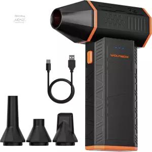 WOLFBOX MF50 압축 공기 집진기-110000RPM 초강력 전기 고속 충전이 가능한 3단 조절식 미니 송풍기 컴퓨터