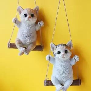 그네 타는 고양이 장식인형 1P 인테리어 집 미니 어처