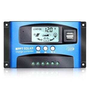 납축 배터리용 듀얼 USB 포트 LCD 디스플레이를 갖춘 ISUNERGY MPPT 태양광 충전 컨트롤러 100A 12V/24V 자동 패널 인텔리전트 레귤레이터